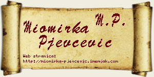 Miomirka Pjevčević vizit kartica